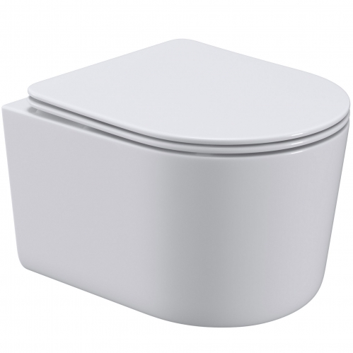 Унитаз подвесной Roxen Simple  36,5x45,5 безободковый, сиденье Duroplast, SoftClose