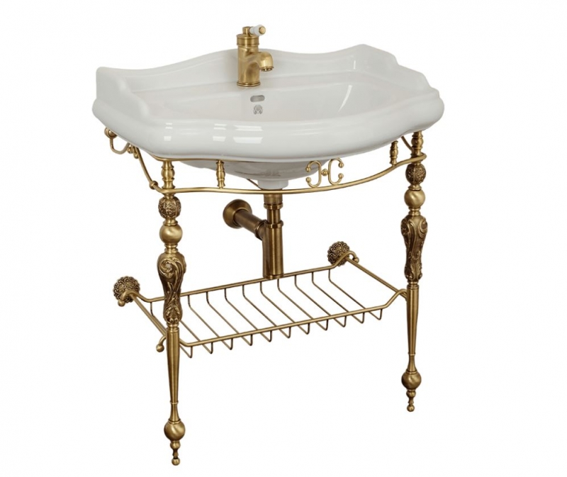 Раковина-консоль Migliore Bella  73 см бронза