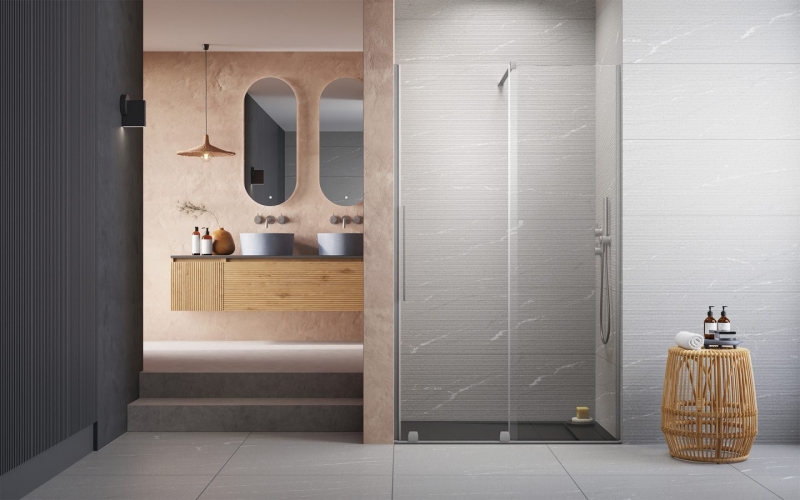 Душевая дверь RADAWAY FURO BRUSHED NICKEL DWJ