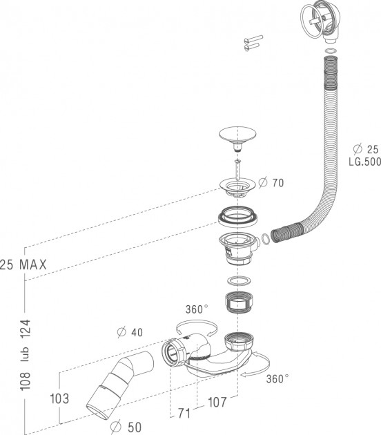 Сифон Radaway click clack