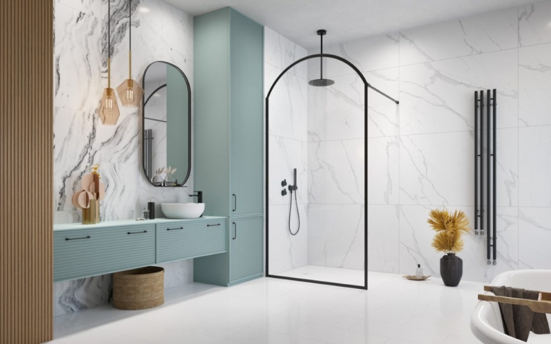 Душевое ограждение Radaway Volta Black II Frame 