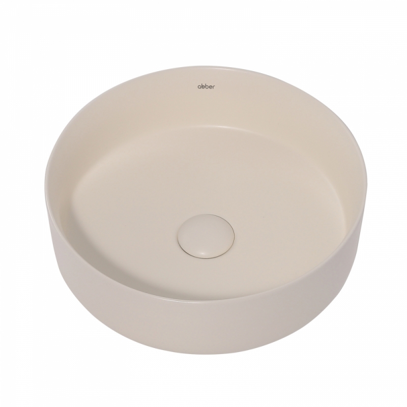 Раковина накладная ABBER Bequem 36*36*12 светло-бежевая матовая 