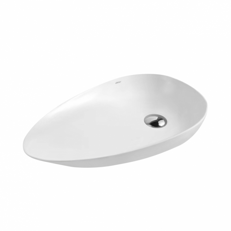 Раковина накладная ABBER Bequem белая 59*36