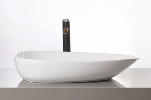 Раковина накладная ABBER Bequem белая 59*36