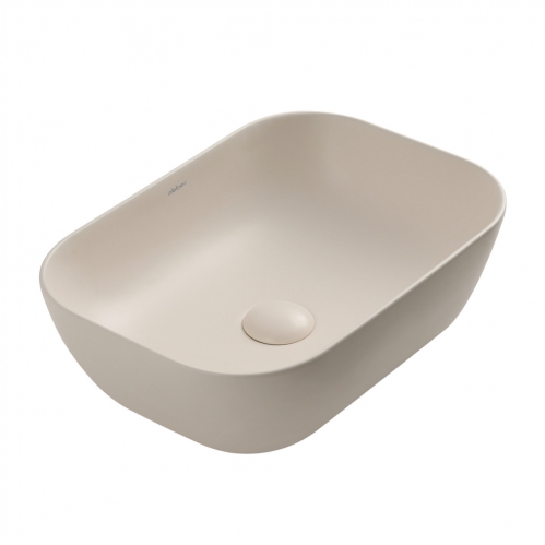 Раковина накладная ABBER Rechteck 46*32,5 светло-бежевая матовая