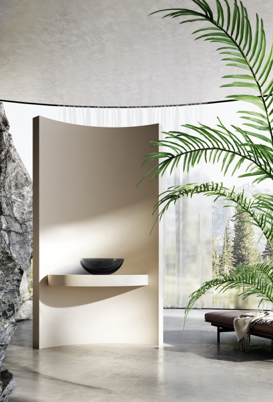 Раковина накладная прозрачная ABBER Kristall 43*43