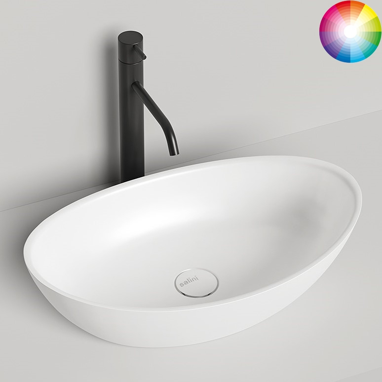 Умывальник накладной Salini Noemi 56x34 см Sapirit глянцевый