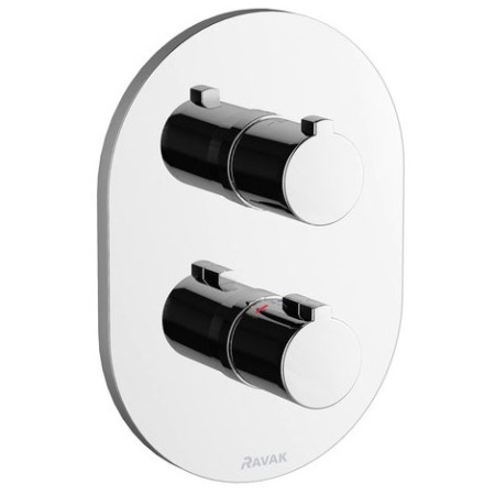 Смеситель скрытого монтажа Ravak Chrome 063.00, термостат, хром с внутренней частью