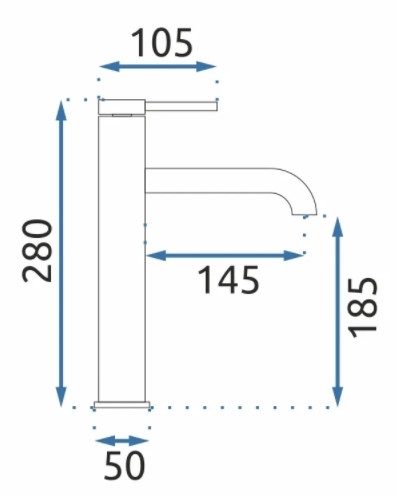 Смеситель для умывальника Rea Spot Chrome