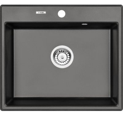 DEANTE ANDANTE антрацит - мойка 1 чаша, 600*520*197 мм + сифон SPACE SAVER