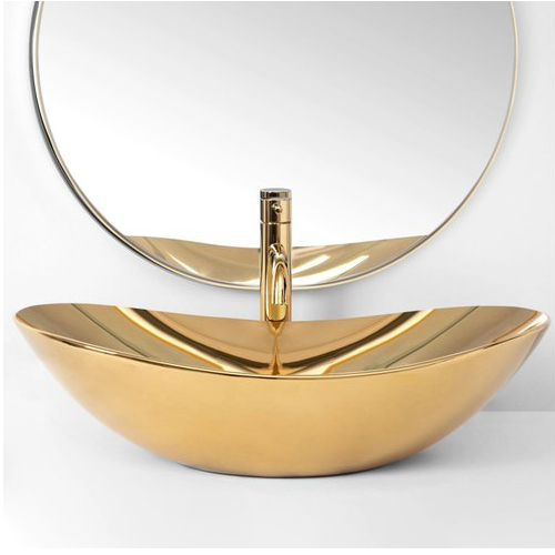 Умывальник Rea Royal Gold 60,5x36 золото