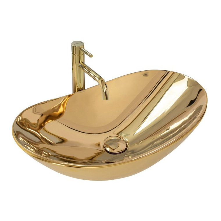 Умывальник Rea Royal Gold 60,5x36 золото