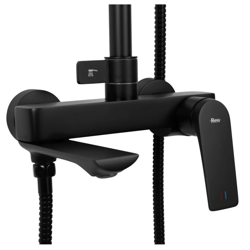 Душевая стойка Rea Avalon black matt  черный матовый
