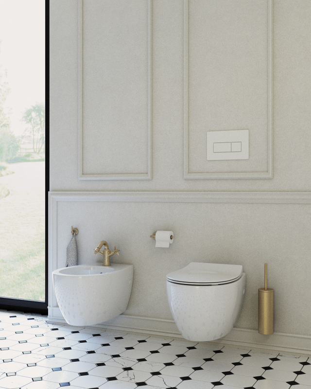 Держатель туалетной бумаги Deante Termisto, цвет латунь