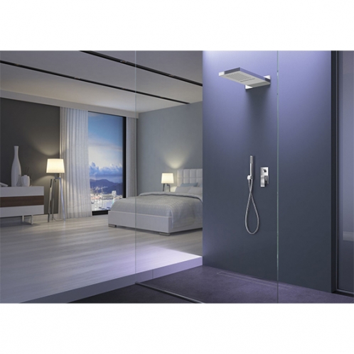 Душевая система скрытого монтажа Deante Azalia с 2-функц. верхним душем, (в компл.2 рычага), хром