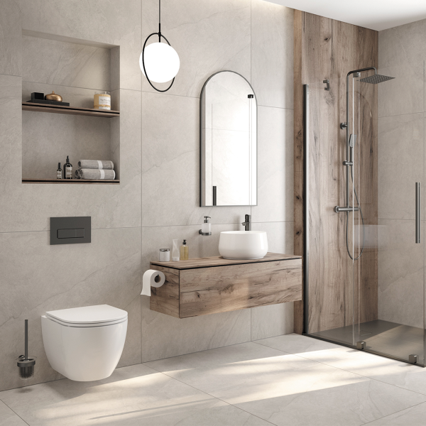 Deante Round Унитаз 52*36 подвесной безободковый с крышкой, белый