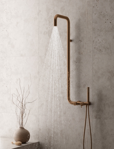 Silia Bronze BR Душевая стойка со смесителем для душа, браш. бронза