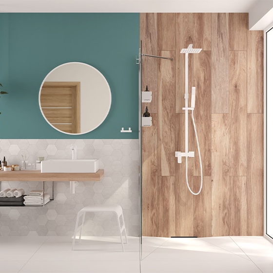 Deante Cascada Hiacynt Bianco Душевая колонна со смесителем для душа, белый