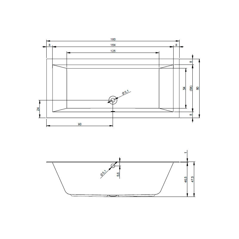Ванна прямоугольная Riho Lugo