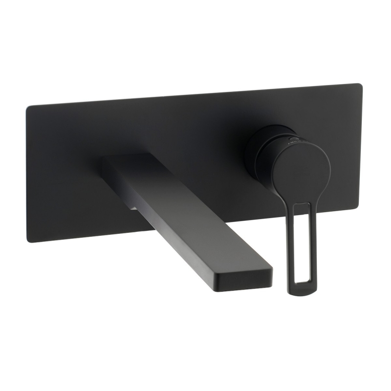 Смеситель для раковины Paffoni Ringo, излив 20 см, чёрный матовый