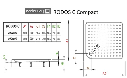 Поддон Radaway Rodos C Compact