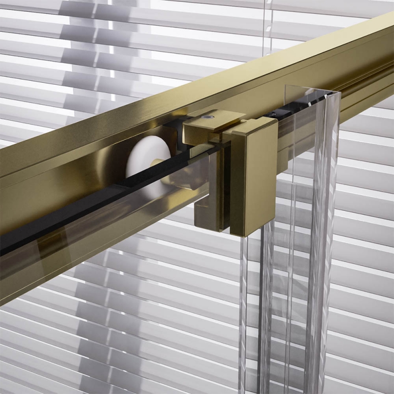 Душевой угол Veconi Premium Trento PTC-20G, профиль  золото брашированное