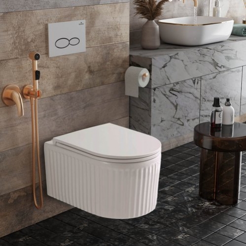 Подвесной унитаз Roxen Royal Matt  Rimless Soft Close 49x37 