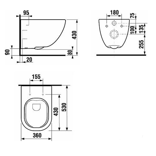 Унитаз подвесной Laufen Basal с сиденьем микролифт