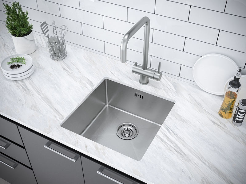 КУХОННАЯ МОЙКА PAULMARK GERBERG 44 UNI PM254444-BS (СТАЛЬНОЙ/БРАШИРОВАННАЯ СТАЛЬ)