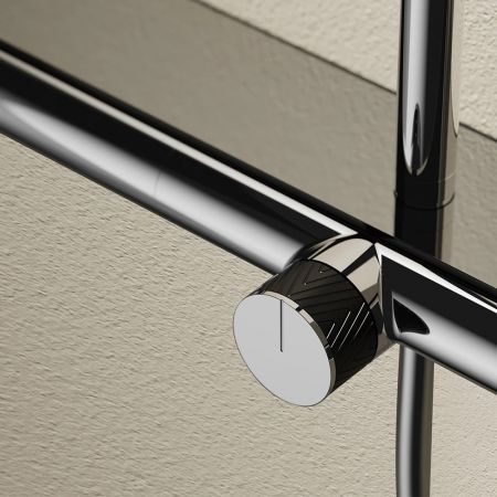 Душевая стойка AQUAme наружного монтажа, черный, 3 режима