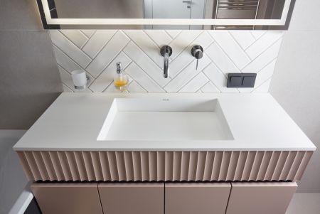 Раковина Holbi Polaris, 58x37, из Solid Surface, для встраивания в столешницы