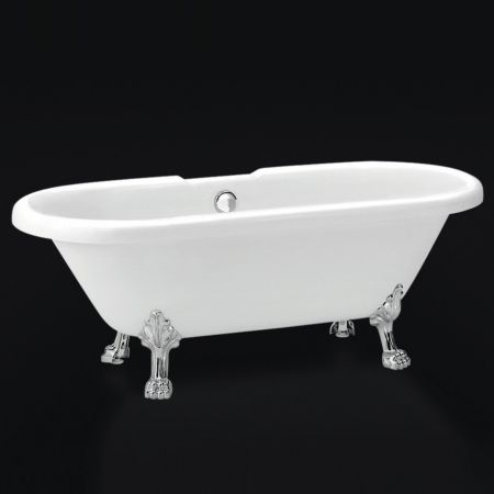 Свободностоящая акриловая ванна BelBagno на ножках, исполнение хром