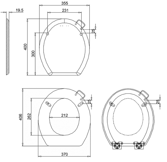Крышка-сиденье Burlington на унитаз с микролифтом