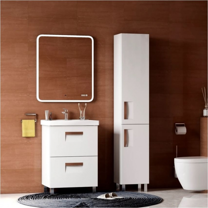 Зеркало BRIZ Софи 70×80 с подсветкой, подогревом, часами