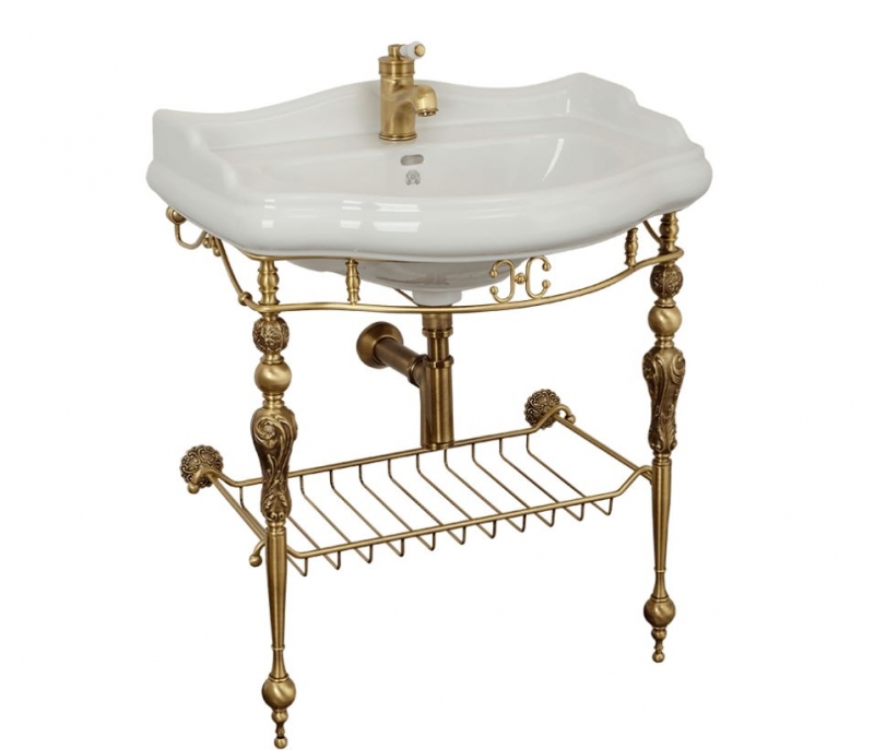 Раковина-консоль Migliore Bella  73 см бронза