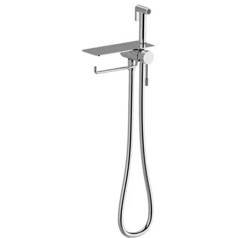 Смеситель с гигиенической лейкой и полкой Vieir V40-OMODEO хром