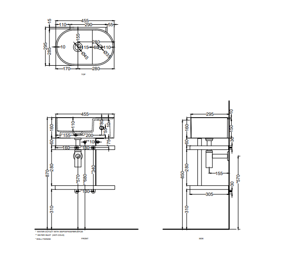 Cielo РАКОВИНА ПОДВЕСНАЯ 46*30 Andrea Parisio - Giuseppe Pezzano cm 46 x 30 x 16 h
