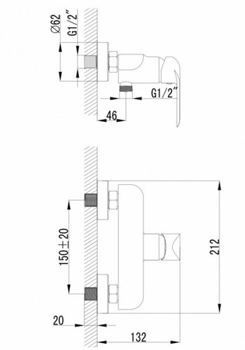 Смеситель для душа Omnires Sacramento