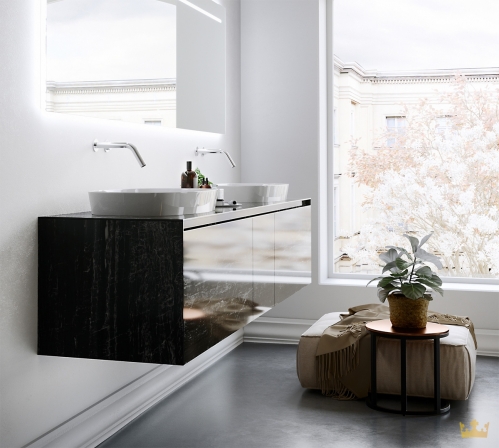 Мебель для ванной Brenta Scala 180 см Black Venato