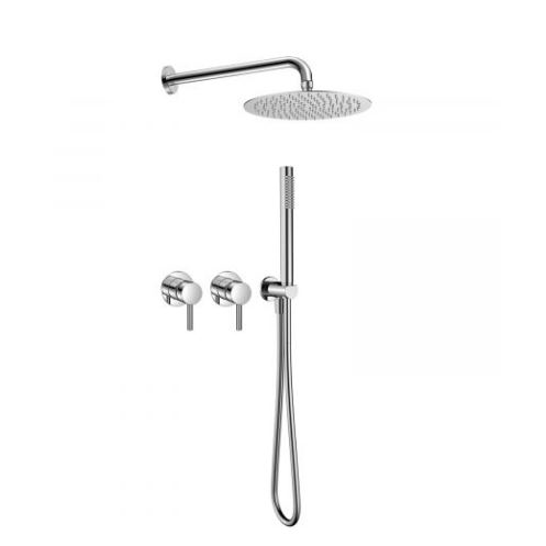 ДУШЕВАЯ СИСТЕМА AQUAME SIENA SLIM 002, ВСТРАИВАЕМАЯ, НА 2 РЕЖИМА, С ВНУТРЕННЕЙ ЧАСТЬЮ хром