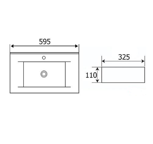 Умывальник Roxen Creta 60*33*11 белый