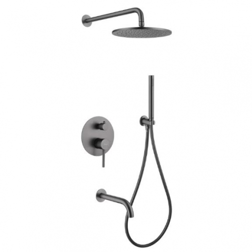 Душевая система Abber Wasser Kreis, 3 режима, графит