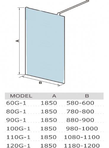 Душевой уголок Welt-Wasser WW400 Walk-in 90x185