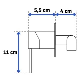 Смеситель скрытого монтажа для умывальника Rea Viva черный