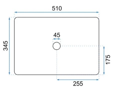 Умывальник Rea Avia белый 51*35