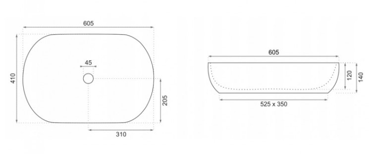 Умывальник Rea CLEO 60 см