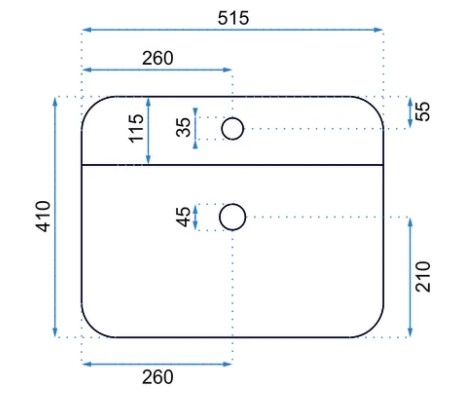 Умывальник Rea Martina 51.5 на столешницу