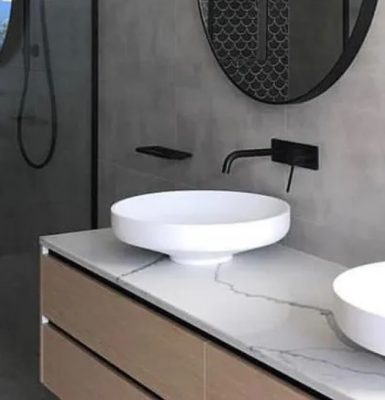 Смеситель скрытого монтажа для умывальника Rea Viva черный