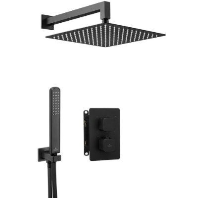 Душевая система скрытого монтажа термостат со смесителем DEANTE BOX NERO, черный