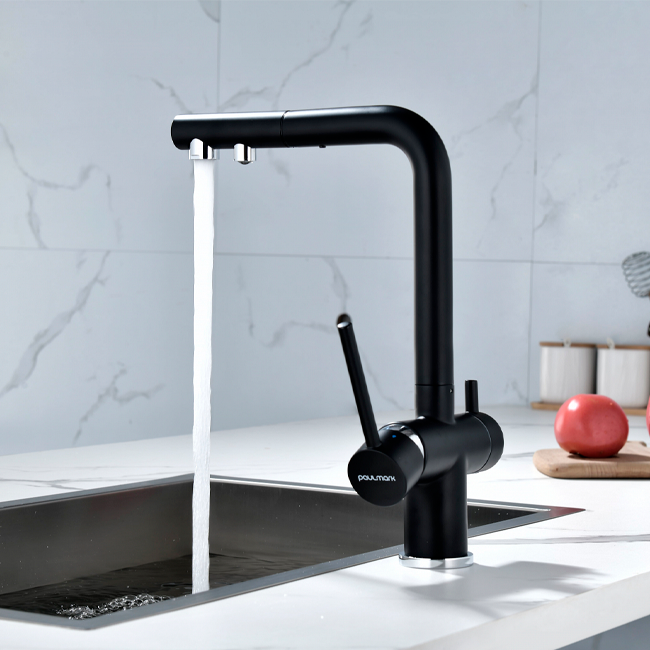 СМЕСИТЕЛЬ PAULMARK SERPENTINE , (ЧЕРНЫЙ/АНТРАЦИТ)